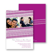 Tiny Hearts Photo Engagement Party Invitation - Amethyst