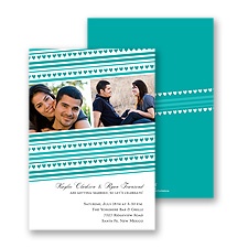 Tiny Hearts Photo Engagement Party Invitation - Peacock