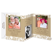 Floral Storyline Photo Anniversary Invitation