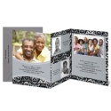 Silver Damask Storyline Photo Anniversary Invitation