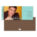 Distinguished Stripes Birthday Photo Invitation