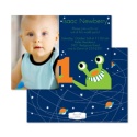 Far Out Birthday Photo Invitation - 1