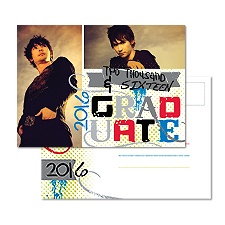 Letter Perfect Photo Graduation Postcard