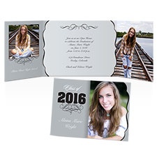 Shades of Grey Photo Graduation Announcement