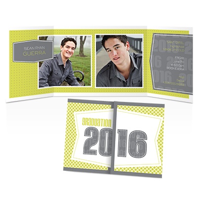 Diamond Dots Photo Graduation Announcement