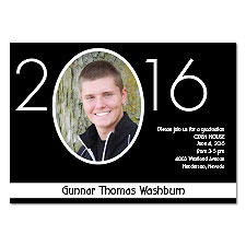 Your Year Photo Graduation Announcement - Black