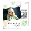 Watercolor Rings Photo Graduation Announcement