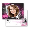 Splash Photo Graduation Announcement - Fuchsia
