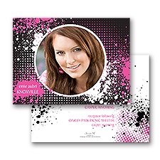 Splash Photo Graduation Announcement - Fuchsia