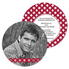 On the Spot Photo Graduation Announcement - Merlot