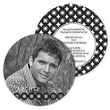 On the Spot Photo Graduation Announcement - Black