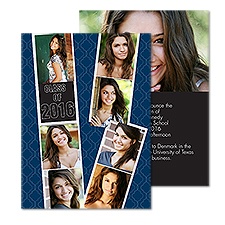 Candid Photo Graduation Announcement - Midnight