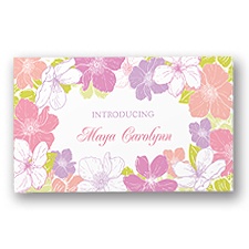 Precious Petals Photo Baby Announcement