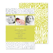 Tiny Wild Photo Baby Announcement - Margarita