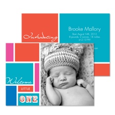 Bright One Photo Baby Announcement