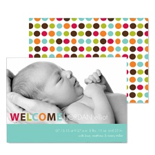 Colorful Welcome Photo Baby Announcement