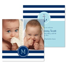 Anchors Aweigh Photo Baby Announcement