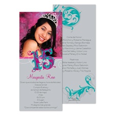Fanciful Flourishes Photo Quinceanera Invitation