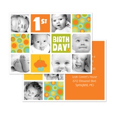 Cupcake Sweet Photo Birthday Invitation