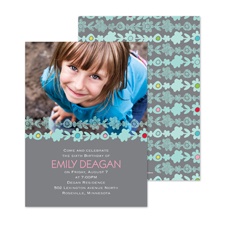 Picking Posies Photo Birthday Invitation