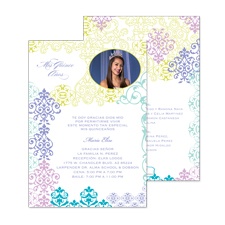 Fashionable Ombre Photo Quinceanera Invitation