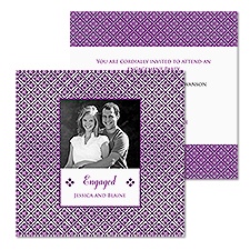 Mini Mosaic Photo Engagement Party Invitation