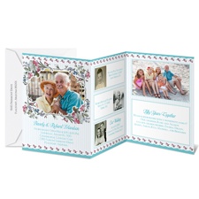Pretty Flowers Photo Storyline Anniversary Invitation