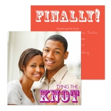 Finally Tying the Knot Photo Engagement Party Invitation