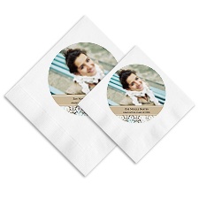 Hip Damask Photo Ooh La Color Napkins