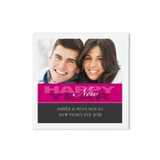 New Year Wishes Photo Ooh La Color Cocktail Napkins