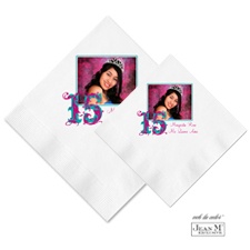 Fanciful Flourishes Photo Quinceanera Ooh La Color Napkins