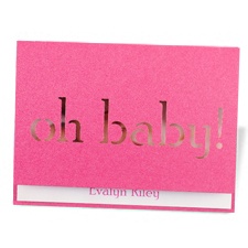 Oh Baby Photo Baby Announcement - Azalea