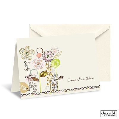 Whimsical Posies Thank You Card