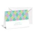 Pastel Argyle Thank You Card