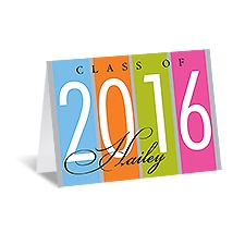 Classy Color Graduation Thank You Card
