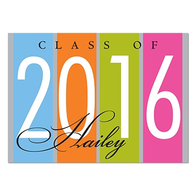 Classy Color Graduation Thank You Card