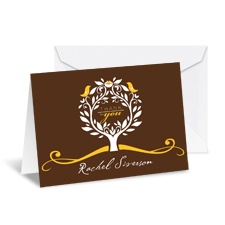 Treetop Note Card and Envelope - Marigold