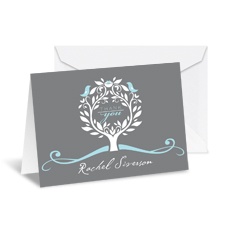 Treetop Note Card and Envelope - Sea