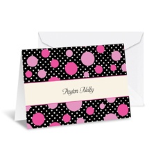 Darling Dots Note Card and Envelope - Fuchsia