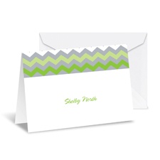 Cute Chevron Note Card and Envelope - Spring