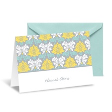 Fresh Flowers Note Card and Envelope - Stainless