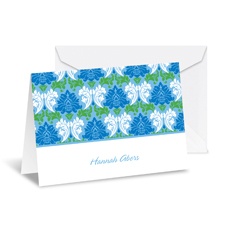 Fresh Flowers Note Card and Envelope - Cornflower