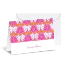 Fresh Flowers Note Card and Envelope - Bubble Gum