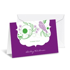 Birdsong Note Card and Envelope - Grapevine