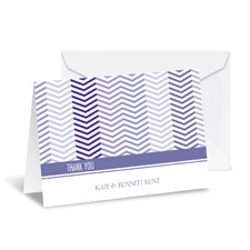 Little Chevron Note Card and Envelope - Lilac