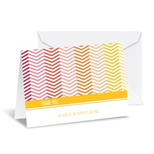 Little Chevron Note Card and Envelope - Marigold