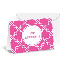 Delicate Lattice Note Card and Envelope