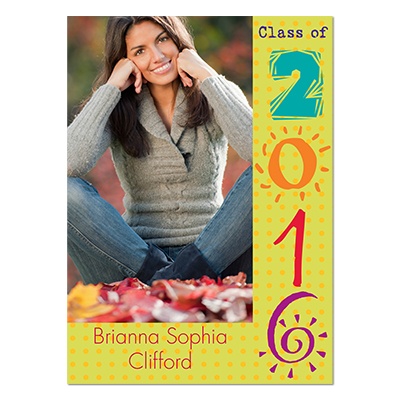 Shine Photo Graduation Thank You Card