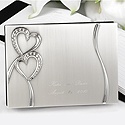 Personalized Sparkling Hearts Guest Book