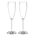 Blank Glittering Stem Flutes